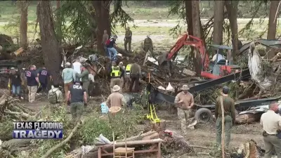 Heavy rains in Texas pause search efforts for flood victims and damage homes elsewhere